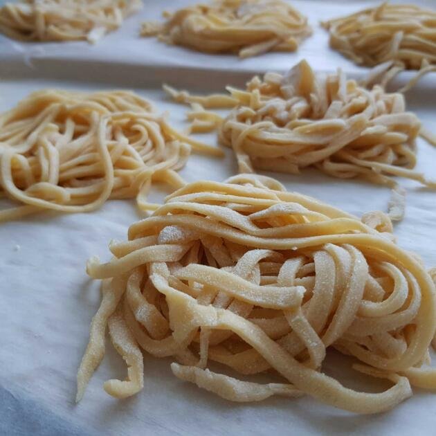 handmade einkorn pasta